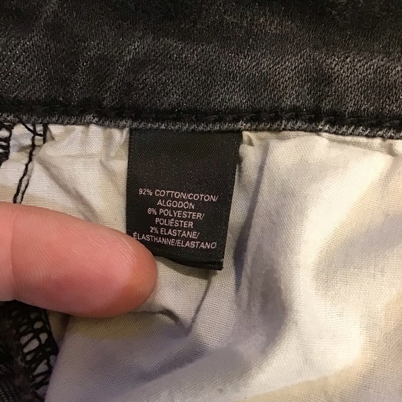 Victoria’s Secret 4 High Rise Jeggings Skinny Jeans Faded Black Frayed Hems - Picture 9 of 11